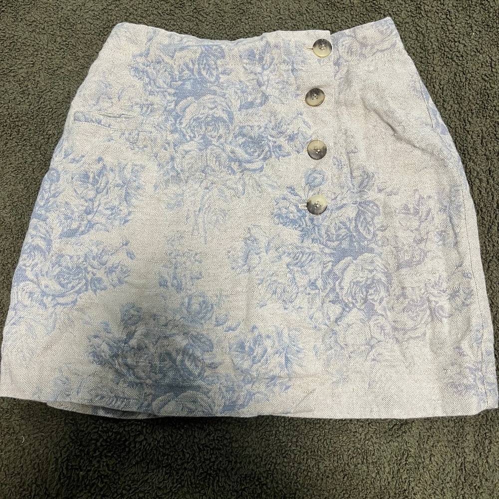 Blue floral Mini skirt